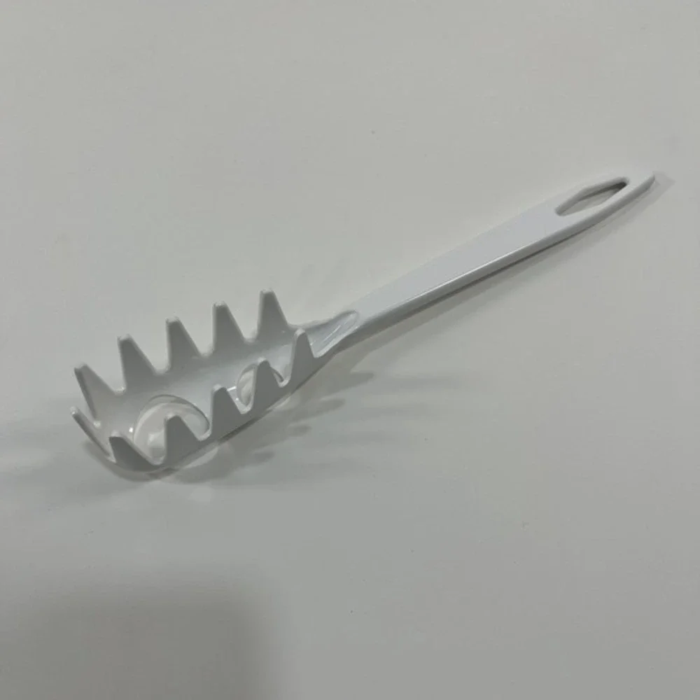 Tailor Made Products White Plastic Spaghetti Strainer‎ Ladle Kitchen Utensil